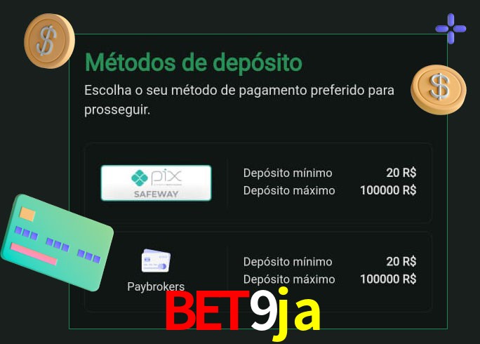 O cassino bet9ja oferece uma grande variedade de métodos de pagamento